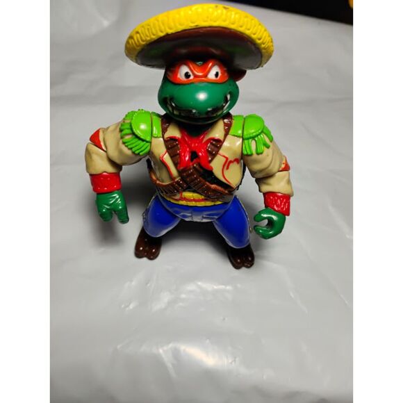 Vintage Turtles TMNT 1992 Wacky Wild West Bandito Bashin Michelangelo - Picture 7 of 8